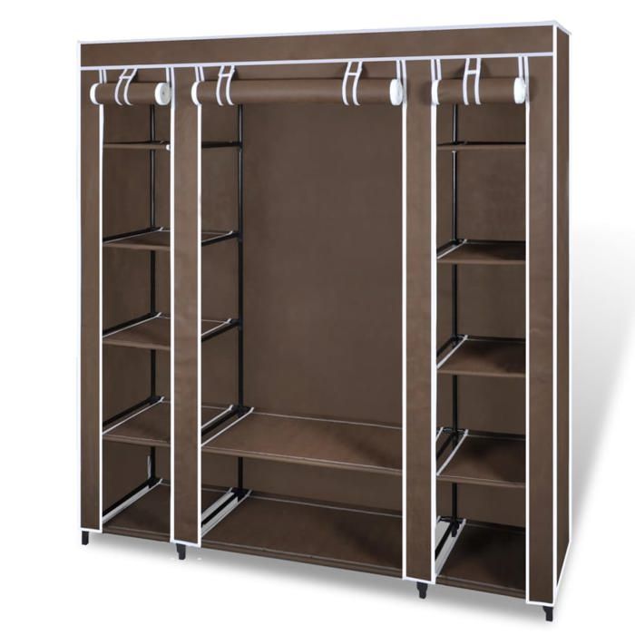 SALE 2025Placard de Chambre - Armoire avec compartiments et tiges 45 x 150 x 176 cm Marron 5 1 Kg 5950