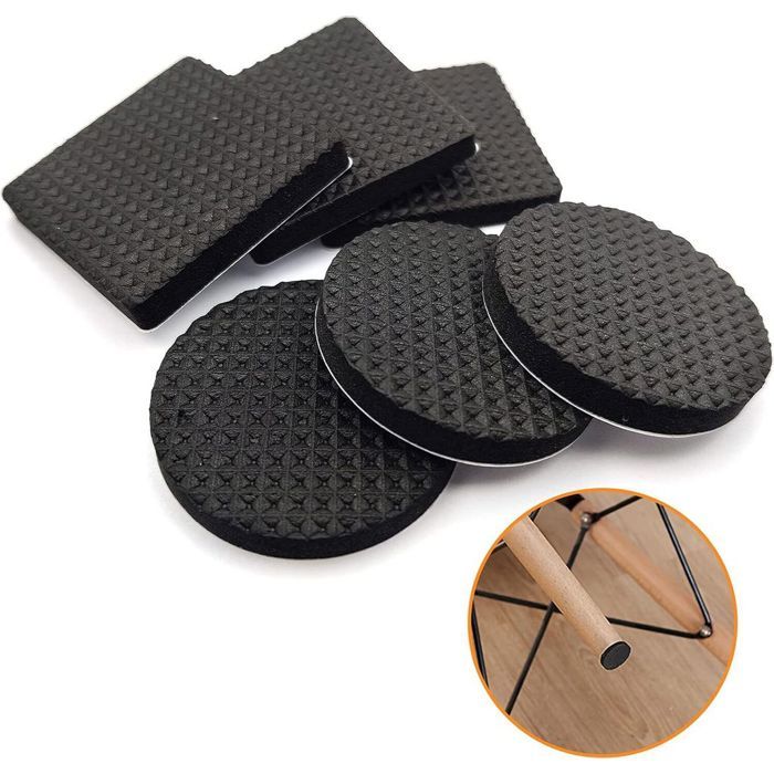 60 pièces patins en caoutchouc antidérapants pieds en caoutchouc patins de protection de meubles autocollants patins de prote