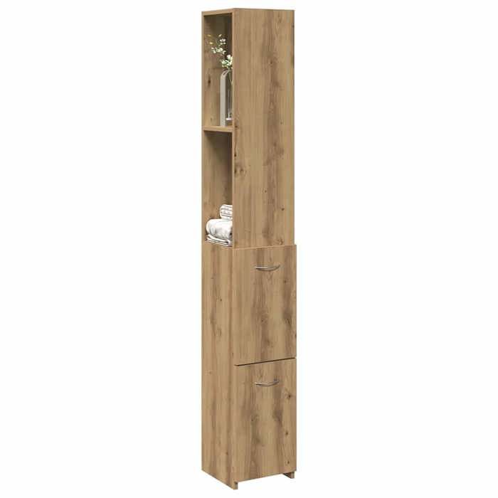 CLARENCE@ Armoire de salle de bain - COLONNE WC/ARMOIRE WC - chêne artisanal 25x25x170 cm EU1341