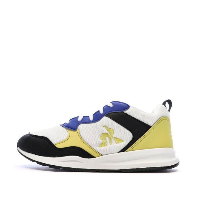 Le Coq Sportif Baskets Blanc/Noir/Jaune Garçon Le Coq Sportif R500