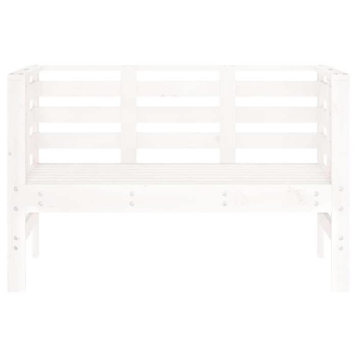 Sale 2026 Banc de jardin - BURKE - Banquette balcon - blanc 111 5x53x71 cm - bois massif de pin BB698