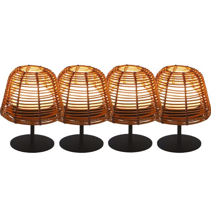 4 Lampes de table sans fil TWINS BOHEME H16cm