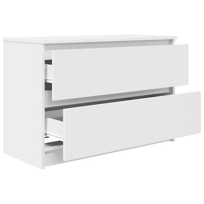 NEUF Armoire TV - Blanc - Meuble TV - TABLE TV - blanc 80x35x54 cm - bois dingénierie TT5270