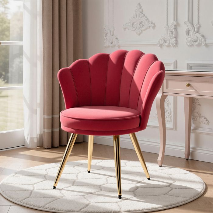Lot De 2 Fauteuils Vintage En Velours Marron – Style Ancien – Occasion