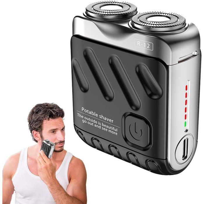 Mini rasoir électrique portable pour hommes étanche IPX7 idéal pour la maison la voiture les voyages et le bureau. Rasoir