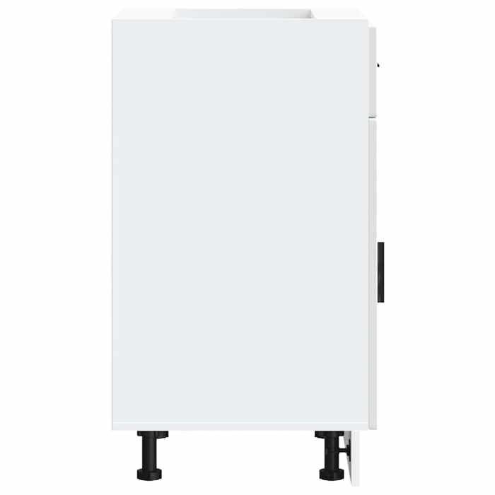 Moderne Placard de cuisine Porto SWEETY Meuble bas de cuisine blanc brillant bois ingénierie 50x46x81.5 cm BB1058