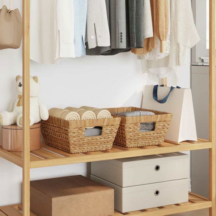 Panier de rangement - VIDAXL - Lot 2 pcs - Jacinthe deau - 38 x 28 x 15 cm - Naturel