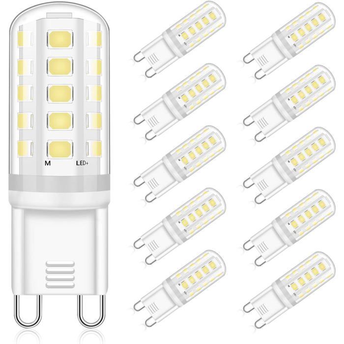 TRAHOO-G9 LED Ampoule 5W Équivalent 30W 40W Halogène Blanc Froid 6000K AC220-240V LED Lampe Non-Dimmable Pas de Scintilleme[J133]