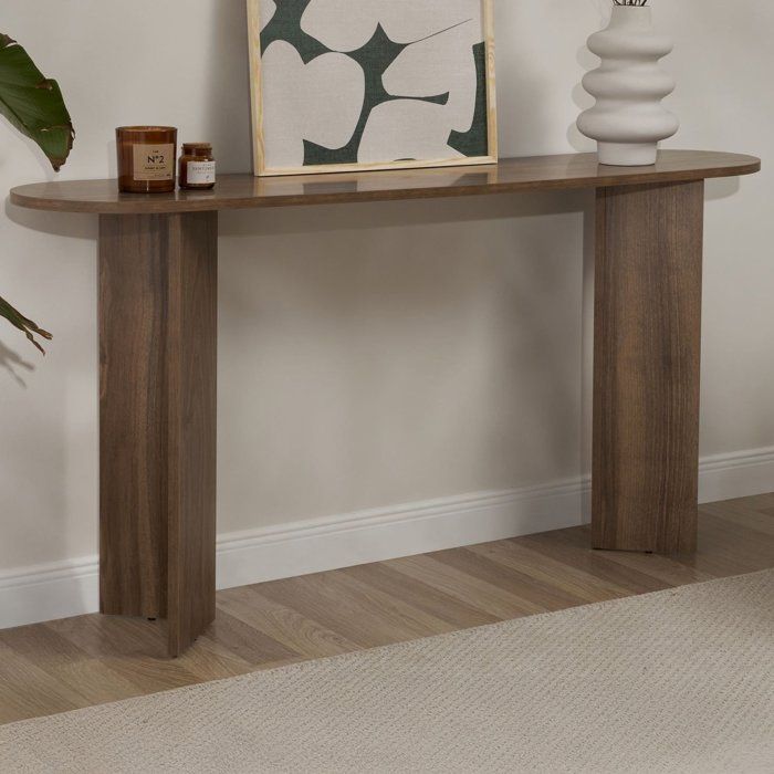 Console Cercino Dmora bois noble noyer marron 150x35x75h cm Console Cercino Dmora bois noble noyer marron 150x35x75h cm