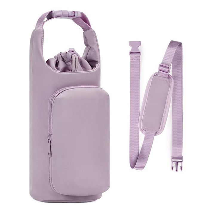 Sac isotherme pour bouteille violet pochette multifonction matériau résistant pour randonnée trajets domicile-travail camping