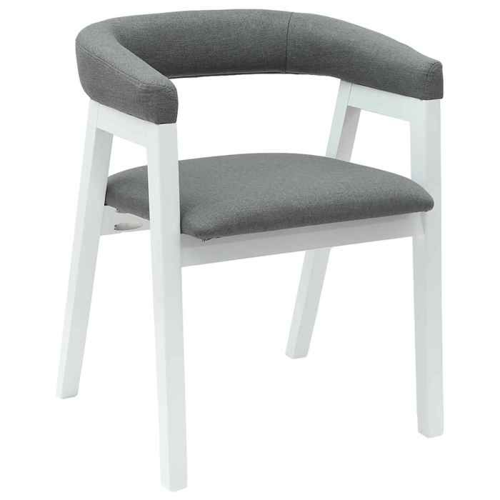 Chaises cuisine(2 pcs) - Blanc - Chaises à Manger - 2 personnes - Blanc 54x57x73 cm F3811