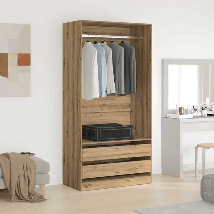 Décoratif - Garde-robe -(1 PCS）- Vidaxl - Armoire penderie Pour chambre chêne artisanal 100x50x200  cm - bois dingénierie518166