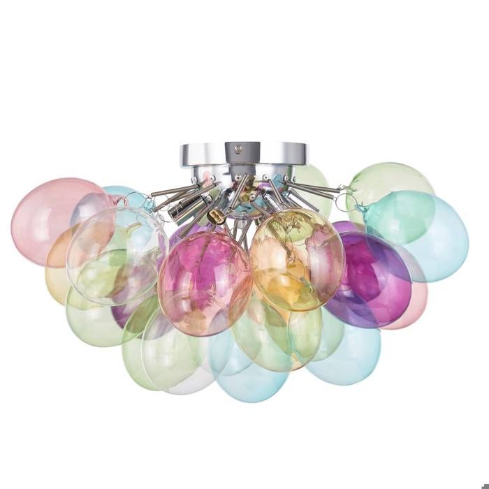 Plafonnier - Lucande - lampe de plafond - Verre - multicolore
