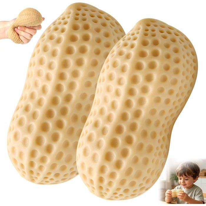 Balle Anti Stress Cacahuètes Squishy cacahuete Aliment Mignon Forme au Adulte Jouet Anti Stress Jouet Squishy Aliment Mignon Forme