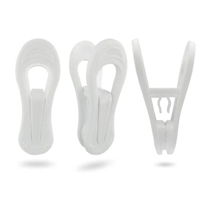 Lot de 30 pinces pour cintres clips pour pantalons et jupes plastique blanc antidérapant