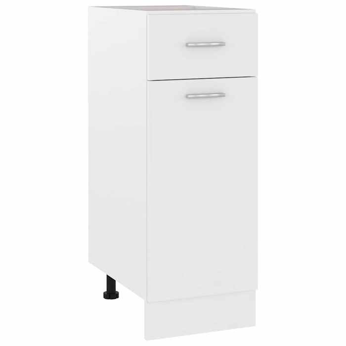 Blanc Meuble bas à tiroirs Lyon Blanc 30x46x815 cm Bois dingénierie - Meuble Rangement LV32720
