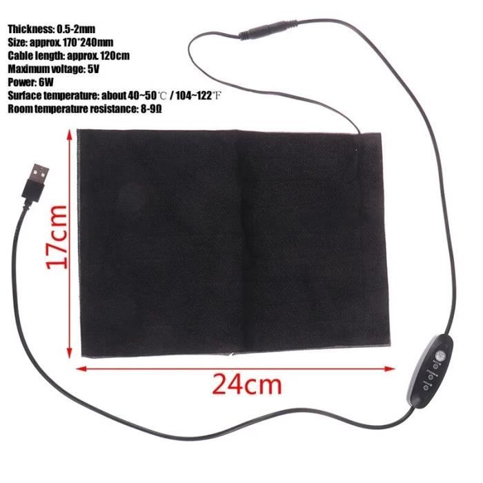 HWZZ Veste Chauffante USB Pour Enfant - Rechargeable, Confortable Pour Hiver Et Camping, Fibre Carbone