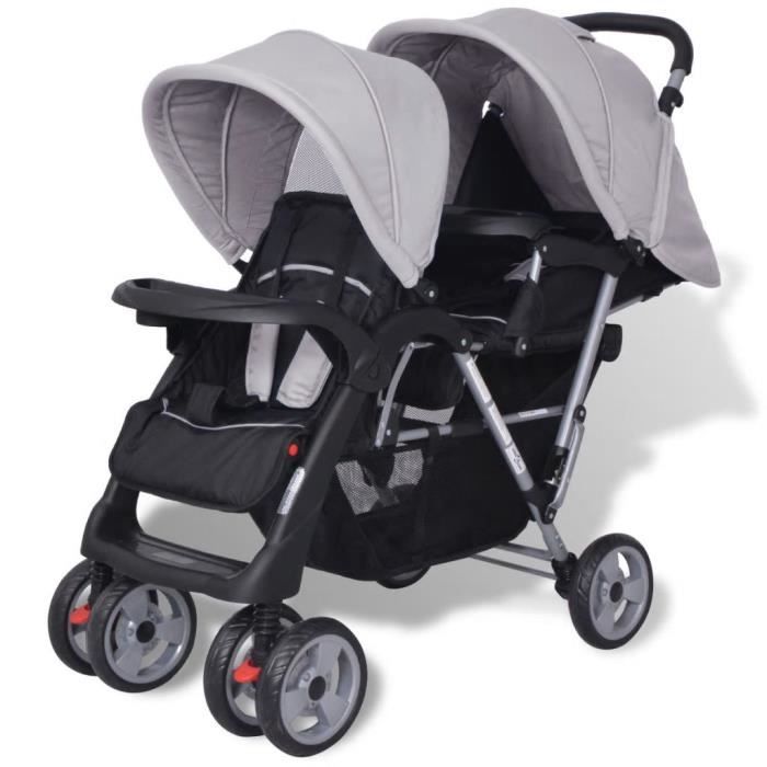 Poussette 2 places jouet discount