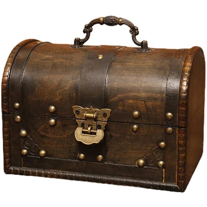 Mikinona Coffre Au Trésor Pirate Plastique Boîte De Rangement Vintage