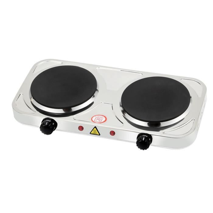 Plaque electrique double plaque de cuisson en acier inoxydable avec