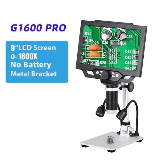Caméra de microscope,Microscope numérique 9 G1600 G1200 1-1600X,pour soudure  électronique 1000X - G1600 PRO no Battery-Optional - Cdiscount Appareil  Photo