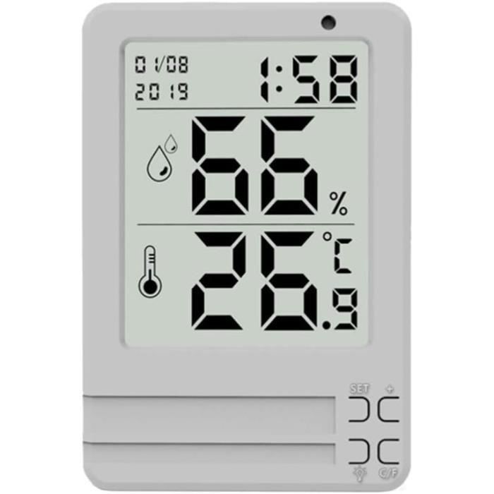 Thermomètre Hygromètre Numérique - Grand Écran LCD, Humidité/Température | Chambre, Serre, Salle De Bain