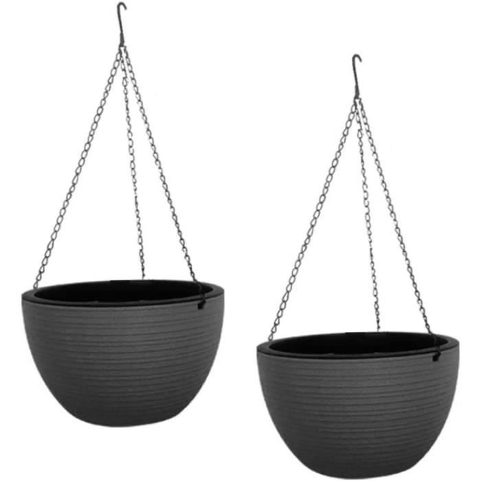 Lot De 2 Paniers Suspendus En Fer - Style Antique Pour Plantes Et Fleurs