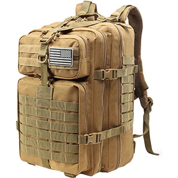 Sac à Dos Tactique 20L Molle - Noir - Militaire/ Airsoft/ Randonnée