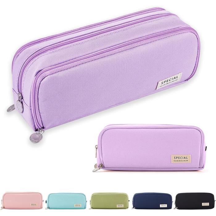 Trousse à Crayons Imprimée Chevaux Pour Adolescents - Grande Capacité, Fermeture éclair, Dimensions 21x5,5x6 Cm, Cuir PVC
