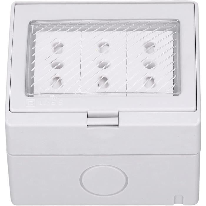 Lot De 4 Cache-prises étanches Blancs - Pour Prises Murales Type 86 - Adhésif Double Face, Installation Sans Perçage - Salle De Bain, Cuisine - 8