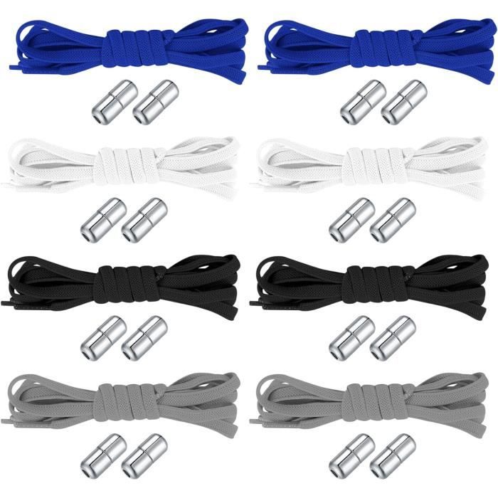 Lot de 14 lacets élastiques en silicone sans nœud pour chaussures pour Lot de 14 lacets élastiques en silicone sans nœud pour chaussures pour
