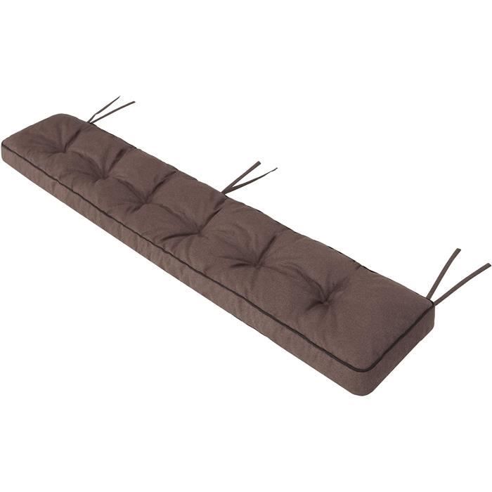 Coussin Pour Banc Intérieur/extérieur - Dimensions 100x60x50 Cm, Tissu Imperméable, Rembourrage Confortable - 5