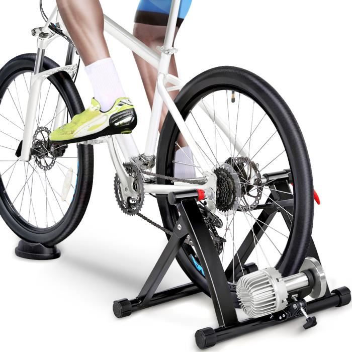 Yaheetech Entraineur Vélo Home Trainer Vélo à Fluide Roues 26 à 28 pouces et 700 C Support Entraînement pour Vélo Intérieur