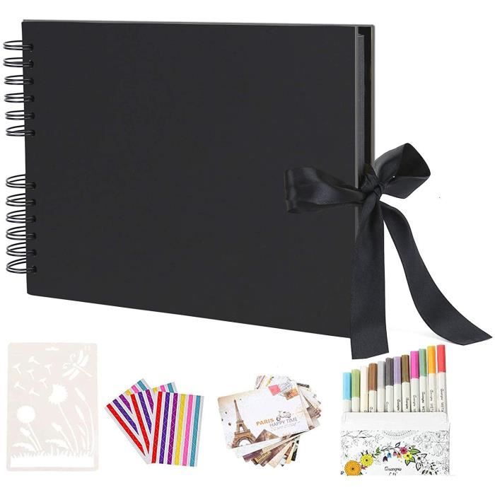 Album Photo Traditionnel DIY Scrapbook Adhesif 40 Feuilles (80 Pages