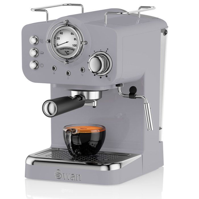 Machine à Café Expresso Krups XP381B - 15 Bars - Mousseur à Lait - Réservoir 2L - Inox