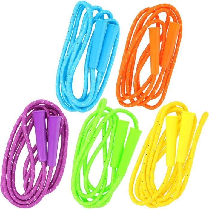 Corde à Sauter Réglable Pour Enfants - Poignées Bois Dessin Animé, Longueur Ajustable, Idéale 4 à 7 Ans
