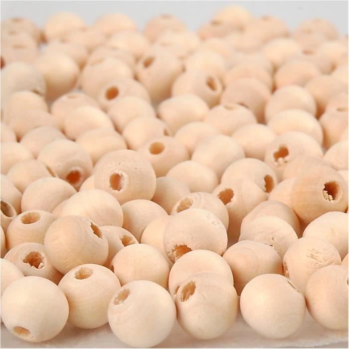 Perles en bois avec large trou.  réf 566620
