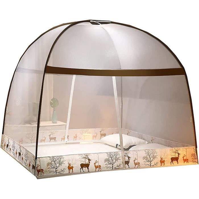 Moustiquaire De Lit Dôme - 60x250x1100 Cm - Polyester Bleu Clair - Sans Porte - Pour Lit Double Ou Hamac