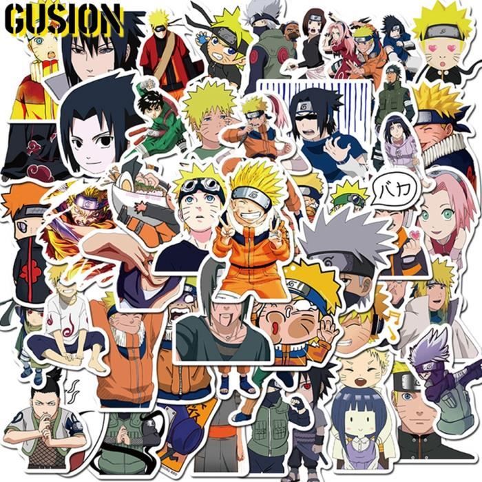 50 pi/èces skateboard dyudyrujdtry Naruto autocollants v/élo hi-fiole pour ordinateur portable bagages bouteille deau pour voiture cadeau enfant guitare Anime /étanche pour d/écalcomanie