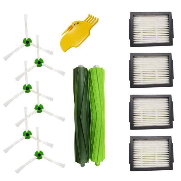 Lot De 18 Accessoires Pour Roomba Combo 2 - Brosses, Filtres, Serpillères