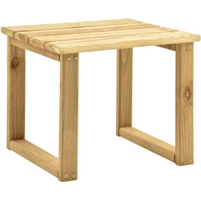 table d'appoint en bois de pin imprégné - 5828 - 30x30x26 cm - campagne - marron
