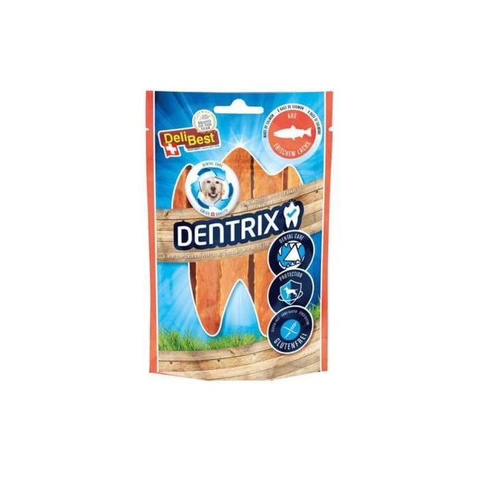 Meilleurs prix pour Friandises pour chien - Delibest - Dentrix - Saumon - Sans gluten - Hygiène bucco-dentaire