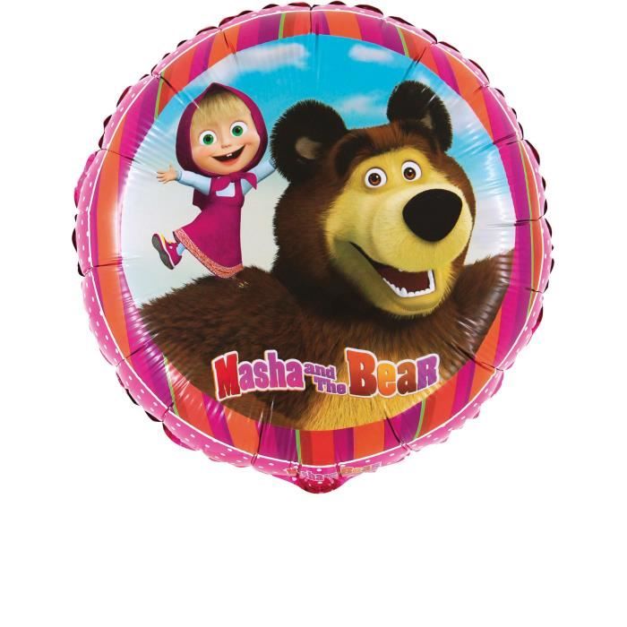 Ballon Aluminium Masha Et Michka 45 Cm Cdiscount Maison