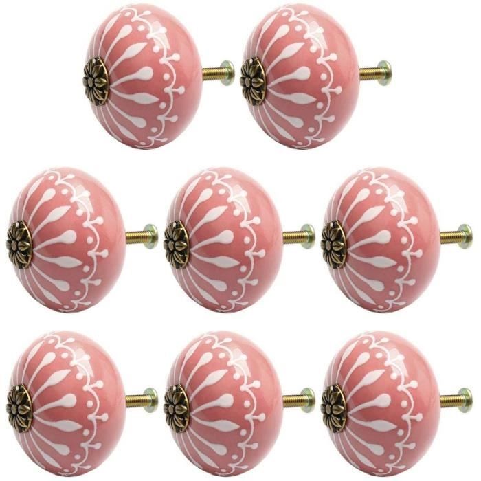 Lot De 8 Boutons Vintage Rouges - Diamètre 2,3 Cm - À Trous - Occasion