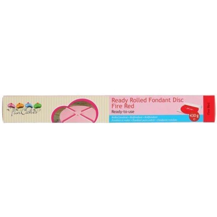Pâte à sucre - rouge - 250g - FunCakes