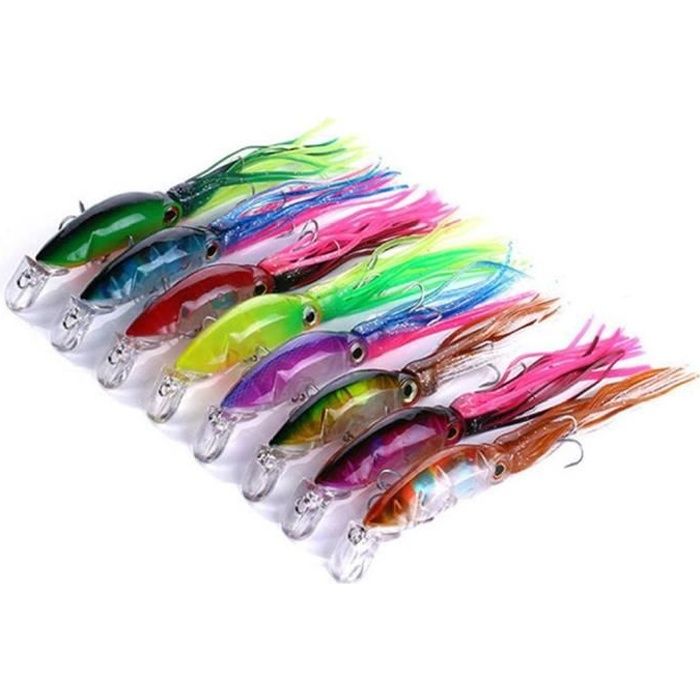 Leurre de pêche - Squid Traîne - 8PCS - Lifelike - Jupe dure - Haute mer