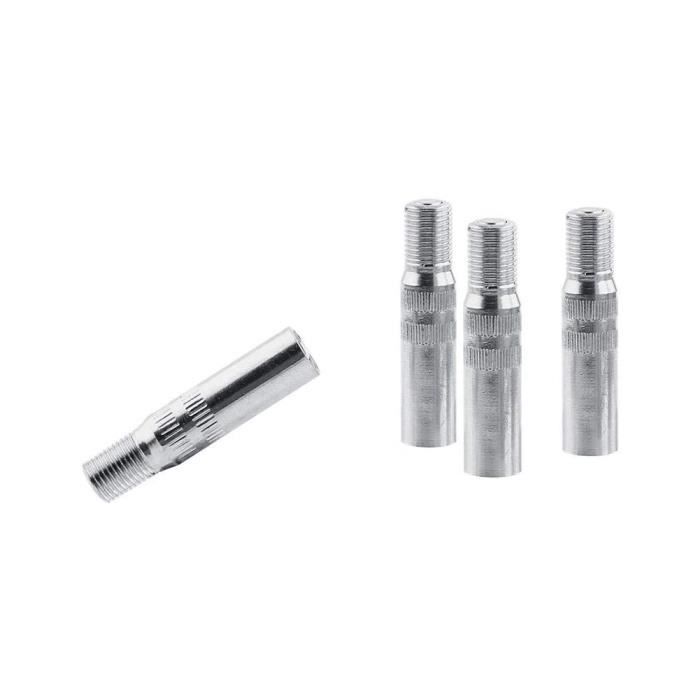 Rallonge De Valve De Pneu à 45° - Lot De 4 - Laiton Antirouille - Bouchon Métallique Inclus - Pour Voiture, Moto, Camion