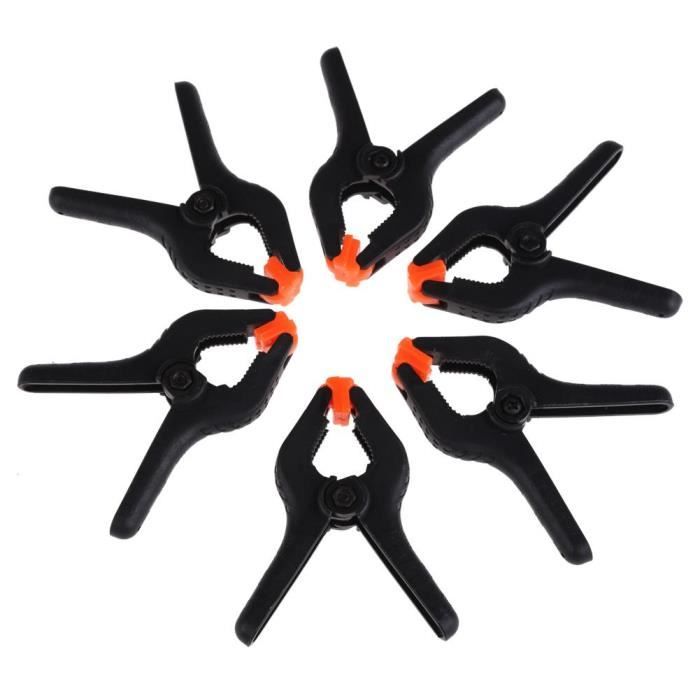 6 Pinces à Ressort 11,4cm - Pour Photo, Toiles De Fond, Bricolage - Nylon Résistant