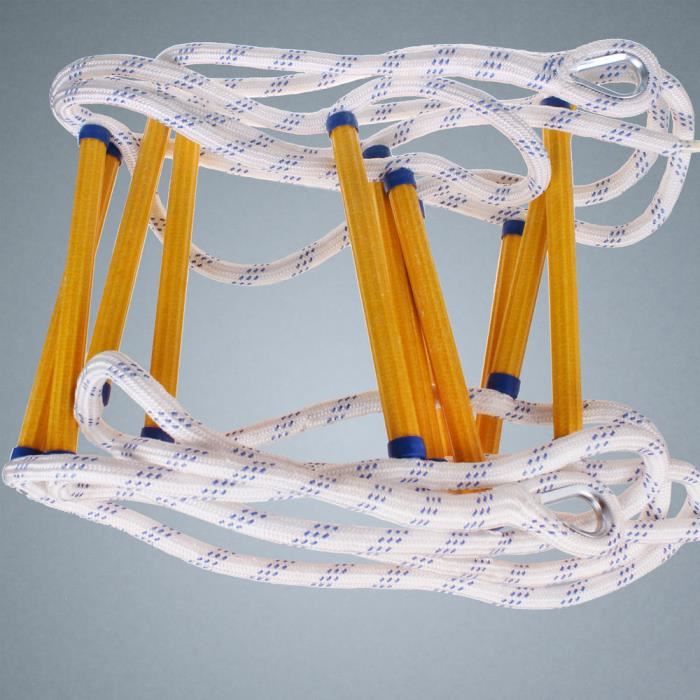 Échelle D'évacuation Incendie Kidde, Portable 2 étages, Corde Métal Rouge, Sécurité Maison