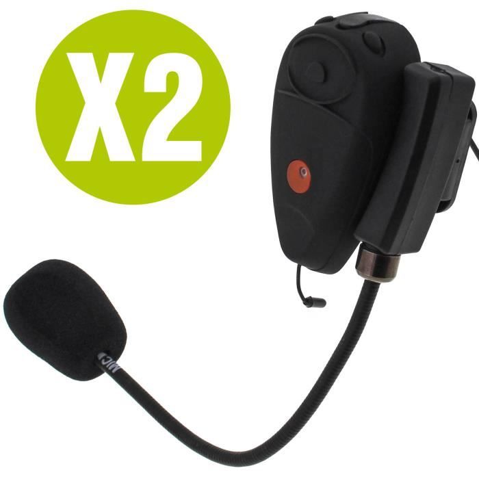 Pack 2 kit bluetooth Casque Moto Fonciotn Intercom - Achat ...